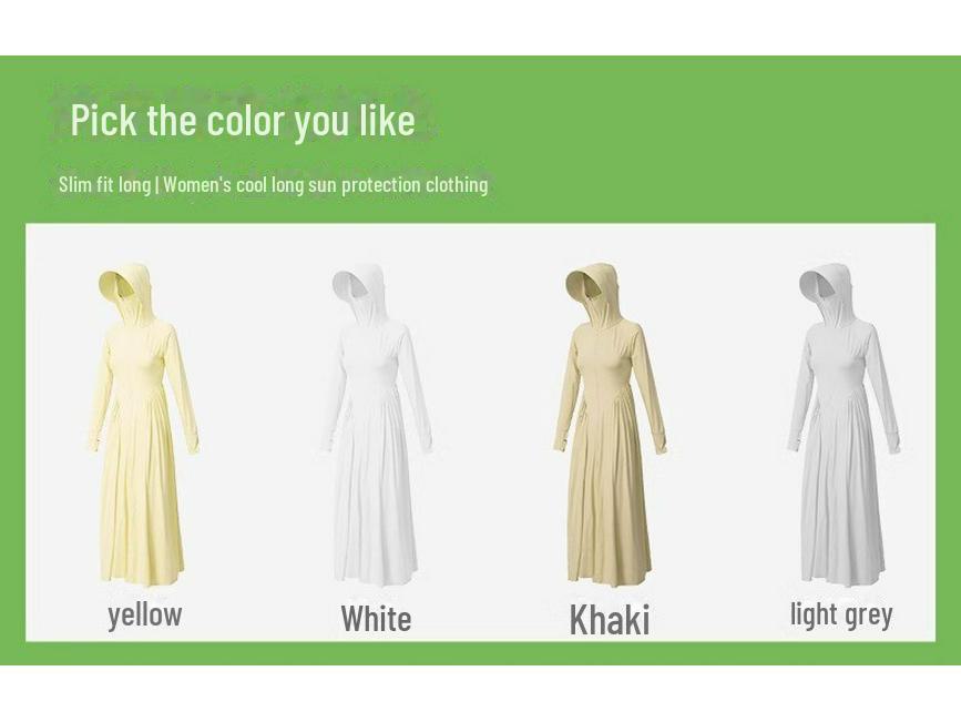 Женская облегающая куртка Ice Silk Sun Protection Jacket - длинная, легкая, с защитой от ультрафиолета на лето 2024 г.