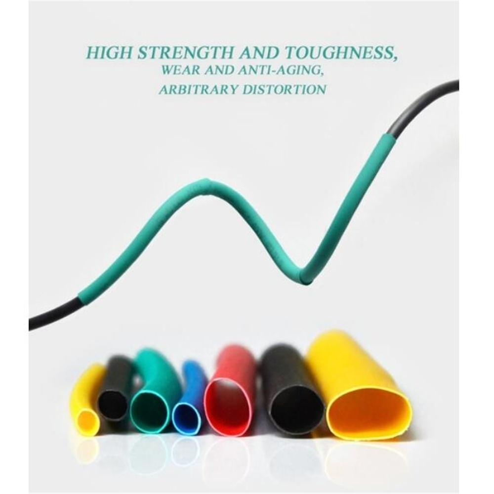 164/328/530 шт. 2:1 Полиолефиновая термоусадочная трубка ассорти, обертка для проводов и кабелей, изолирующая оплетка, набор трубок