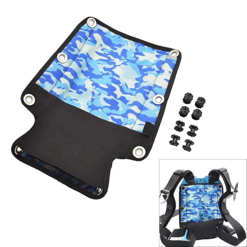 Heavy Duty Nylons Diving Harness Back Plate Pad Scubas Diving Backplate Pad Professional Soft Diving Back Cushions