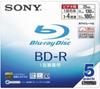 Sony Сделано в Японии Видео Запись однократно Односторонний 1 слой 25 ГБ 4x скорость С возможностью печати 5 шт. 5BNR1VBPS4 BD-R