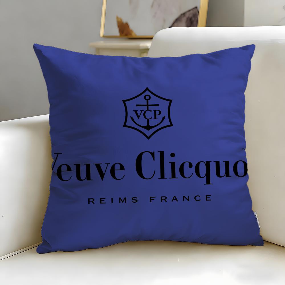 classic beverage brand Veuve Clicquot Cushion Cover Soft EasyWash Pillow Case Versatile for Couch Bed Travel and Office