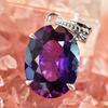 925 CERTIFIED 29.70 Ct Sterling Silver Pendant Natural Purple Tanzanite Jewelry MY.PDS-336-NS