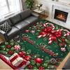 Christmas Custom Name Printed Square Area Rug Soft Non Slip Floor Carpet For Bedroom Holiday Gift