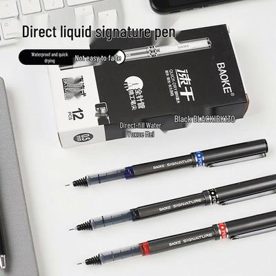 Быстросохнущая черная шариковая ручка с игольчатым стержнем для экзаменов и подписей