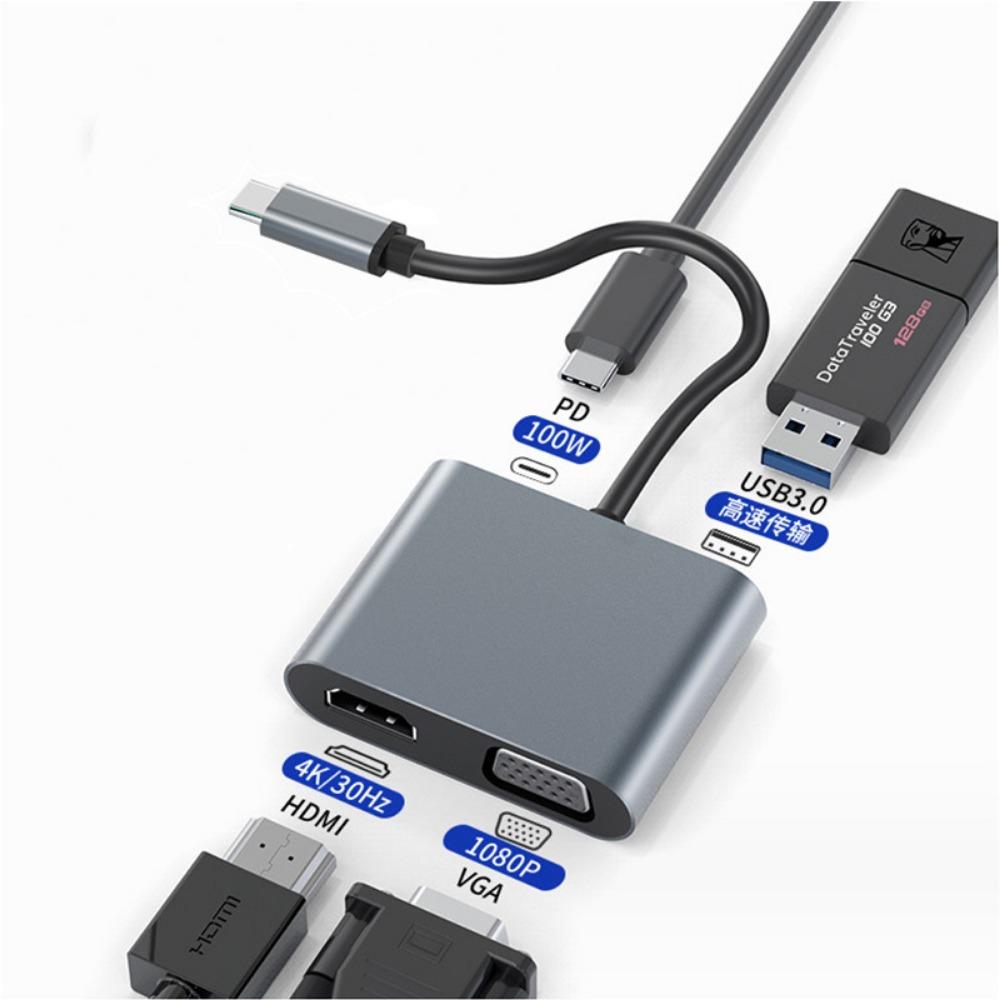 8-в-1 USB C-концентратор с портом Ethernet, многопортовый адаптер типа C, док-станция для ноутбука