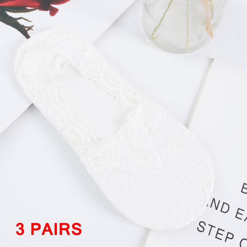 1/3 пары женских невидимых хлопковых подошв, нескользящие тапочки, носки-лодочки для девочек, летние носки из силикагеля с вишневым цветочным узором и кружевом