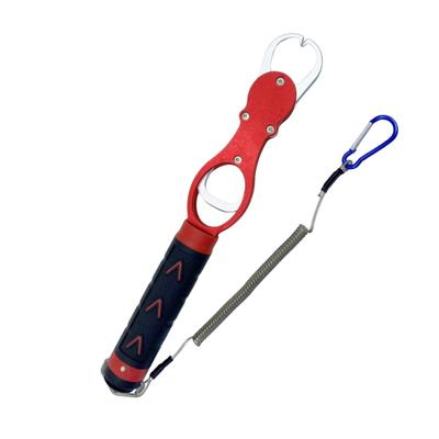 Рыболовный захват Lunari Catcher для рыбы с линейкой, удобный, красный, с нескользящим карабином, захват, инструмент, захват, (красный)