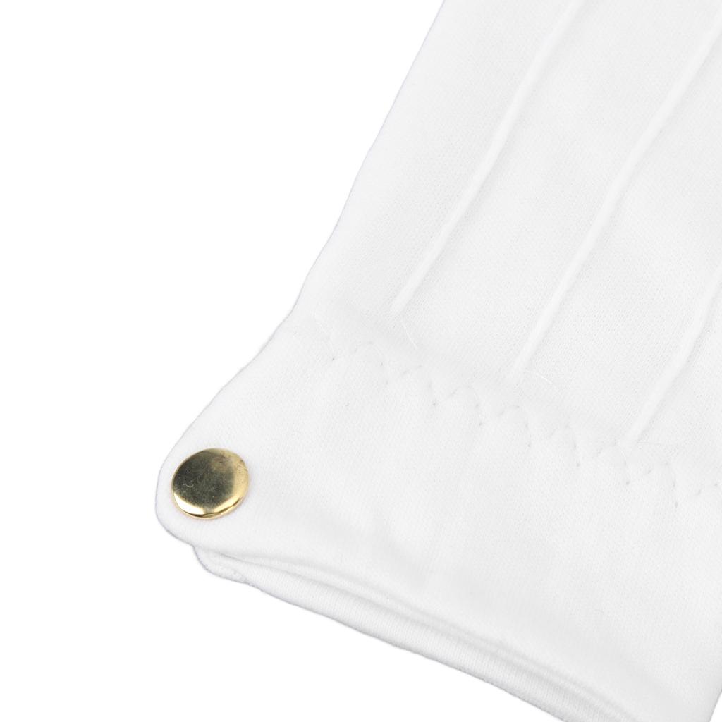 2 шт. Бильярдные перчатки Соревновательные перчатки рефери Профессиональные белые перчатки с манжетой на кнопке Полиэстер Хлопок