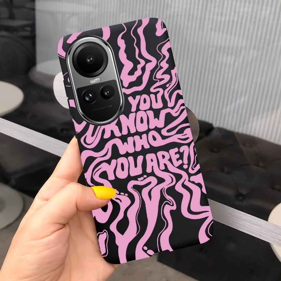 Case For Oppo Reno10 Pro Global Version Cover Bumper For Reno 10 10Pro 5G CPH2531 CPH2525 Soft TPU Capa With Cartoon Print Etui