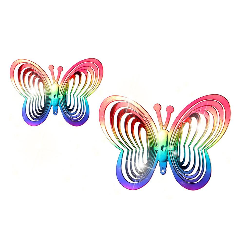 Wind Chimes Plastic Butterfly Reflective Rotating Windmill Decoration for Hanging Bring Happiness Outdoor Garden