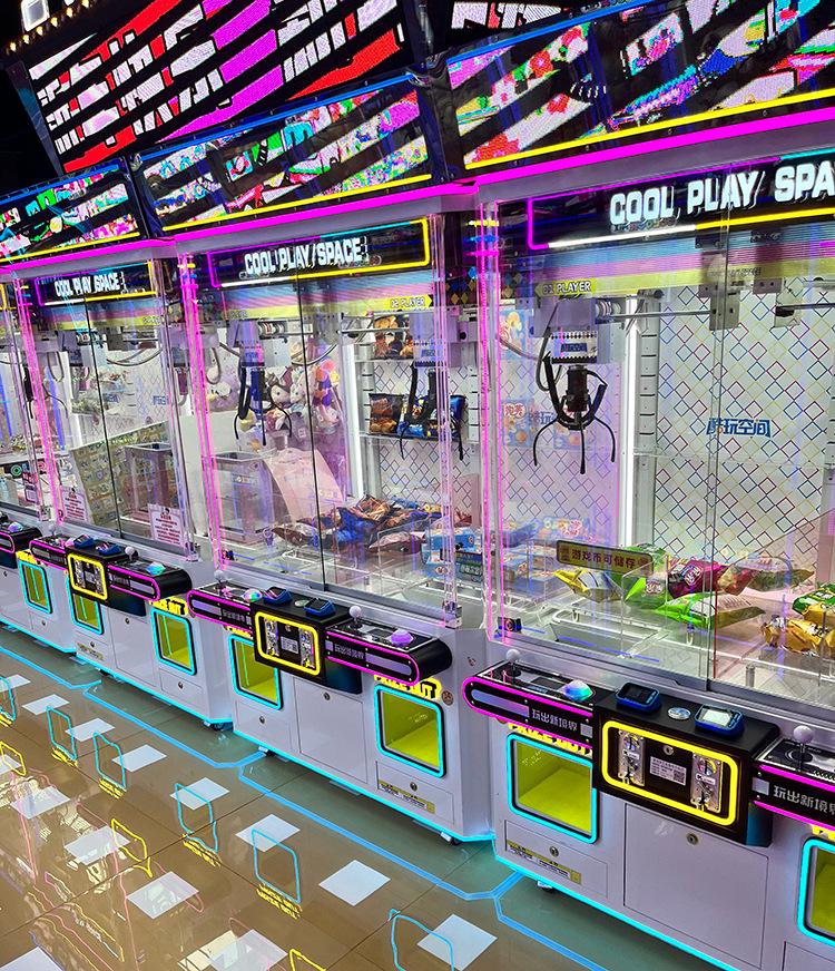 Arcade Claw Machine: Large Plush Toy & Snack Grabber, Coin Operated with Scan Code Feature