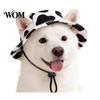 Soft Pet Hat Dog Sun with Ear Holes, Wide Brim Protection Hat, Adjustable Durable Drawstring for Small And Medium Dogs Outdoor Walking Hiking