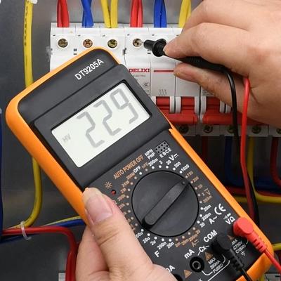 Профессиональный цифровой мультиметр True RMS AC/DC амперметр вольтметр ручной диапазон тестер транзисторов Ом емкость диод DT9205A