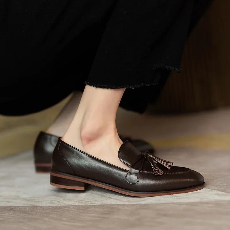 Женская повседневная обувь, туфли на плоской подошве с бантом в стиле ретро, ​​зимние модные элегантные туфли-лодочки на шпильке с круглым носком, вечерние платья, лоферы