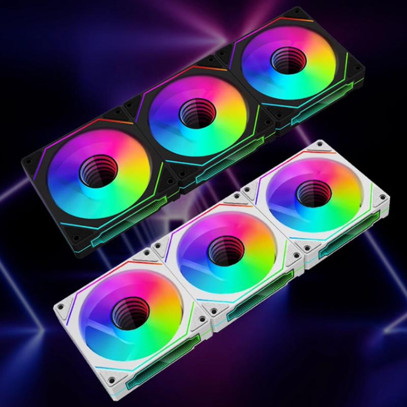 12cm ARGB 4 Pin Computer Case Fan Quiet Cooling 12V Large Air Volume 800-1600RPM For Desktop Gaming PC Build