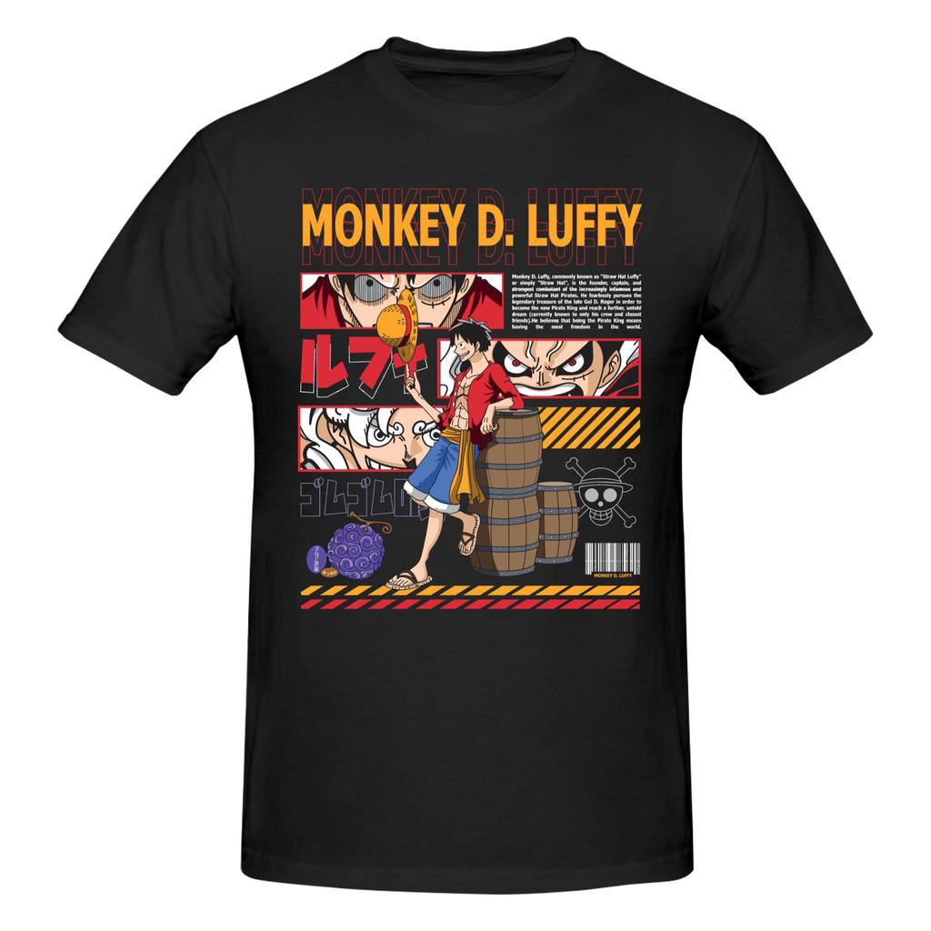 One Piece T Shirts Unisex Short Sleeve Luffy Tshirt Streetwear Casual Graphic Tee Tops 100 Cotton Loose Oversized Clothes