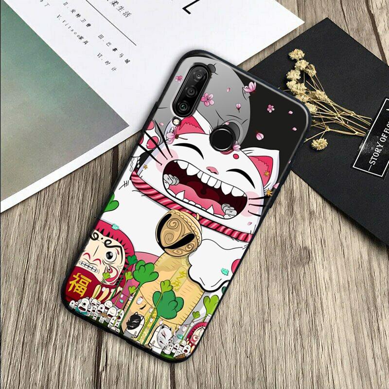 Maneki Neko Lucky Money Cat For Huawei Nova 11 Pro 12i 3i 7i 8i 9 10 SE Y60 Y61 Y70 Y72 Y73 Y90 Y91 P20 P30 P40 Lite Case