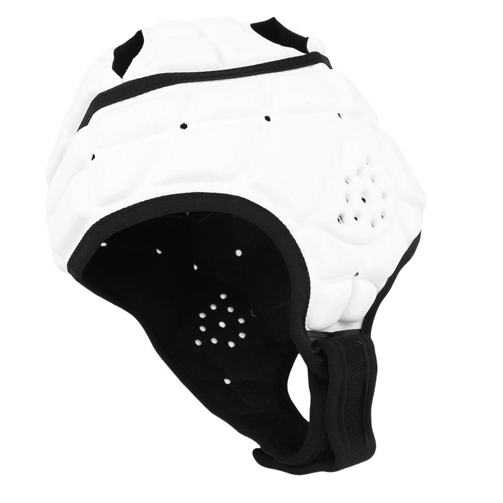 Регбийный шлем с мягкой оболочкой и подкладкой из пены ЭВА, регулируемый, для молодежи, для флаг-футбола, защита головы для футбола и других видов спорта, белый