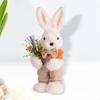 Easter Bunny Doll Ornament Simulation Figure Standing for Table