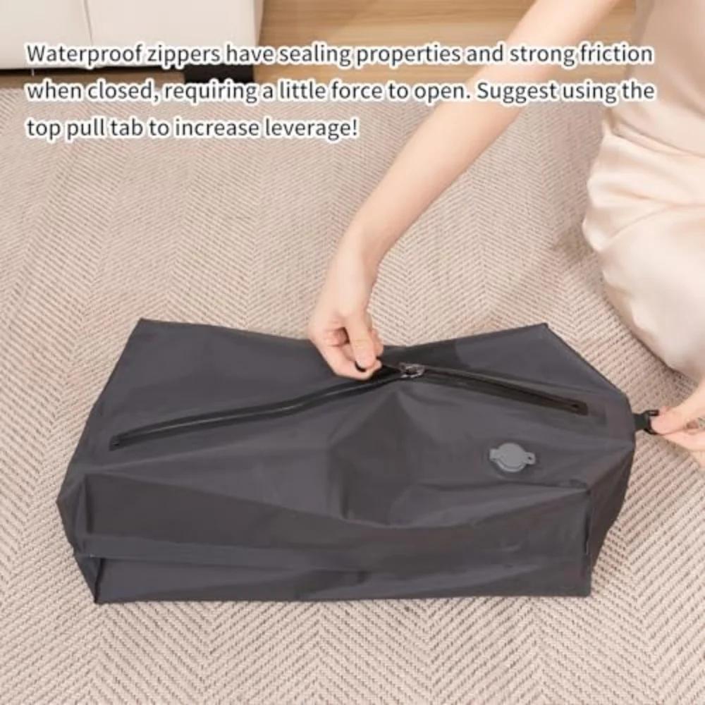 Travel Compression Packing Cubes, Vacuum Sealed Organizer Bags for Luggage, Lightweight Waterproof Clothing Organizers for Men W