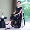 New Hot Fashion Casual 2024 Summer Dress For Women Print Loose O-Neck Cotton Women Clothing Dresses Plus Size