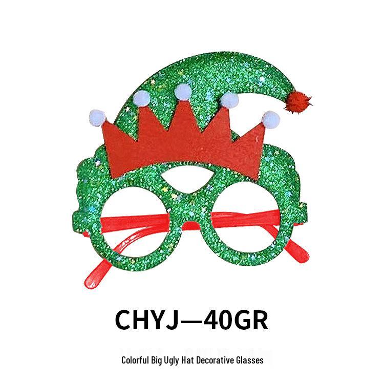 Креативные рождественские очки - Санта, Снеговик, Рога для взрослых и детей