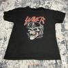 Футболка с черепом Slayer Черная Размер Medium для группы винтажная стиранная с принтом Топ для повседневной носки Удобная модная Повседневная дышащая