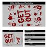 Halloween Window Sticker Bloody Handprint Self-adhesive Decals Footprint Glass Stickers Haunted House Electrostatic Sticker Prop