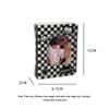 40Pockets Korean Y2K Black White Checkerboard Card Album Creative Hollow Window Kpop Idol 3-inch Photo Card Holder Collect Book