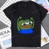 Harajuku Style Funny Cartoon Pepe Frog Emote Graphic Printed T Shirt Short Sleeve Tshirt Loose Streetwear Hipster Soft Unisex Tees