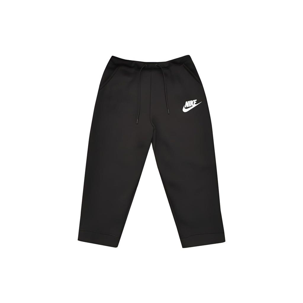 Nike Повседневные спортивные брюки с буквенным принтом на шнуровке длиной три четверти, женские плавки, черные AJ7357-010