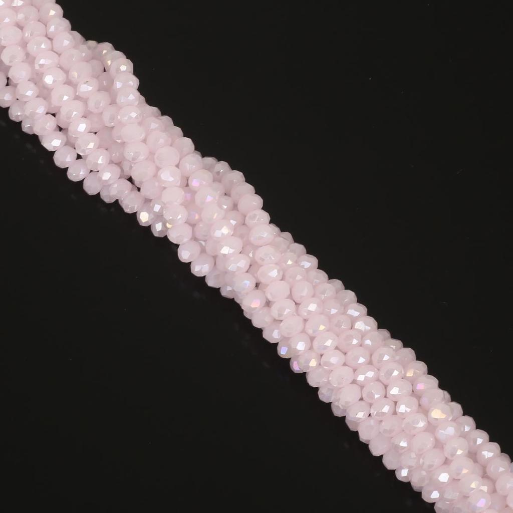 30-200Pcs Rondelle Austria Faceted Crystal Glass Beads Loose Spacer Beads for Jewelry Making