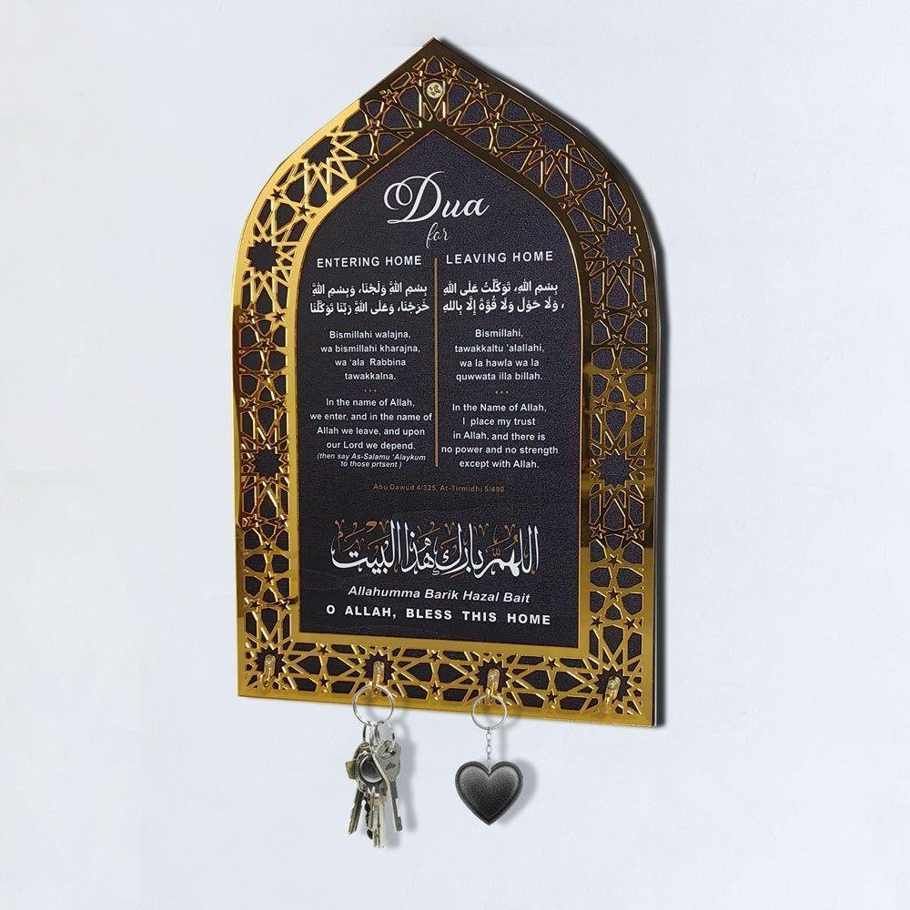 Decorative Acrylic Key Hanger Detachable Arabic Key Holder Key Hook  Home Decoration