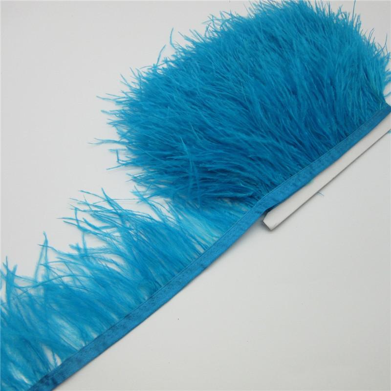 Ostrich Feather Cloth Strip 8-10 Dress Decorative Material Latin Dance Skirt Cloth Band Clothing Accessories Ostrich Hair Lace