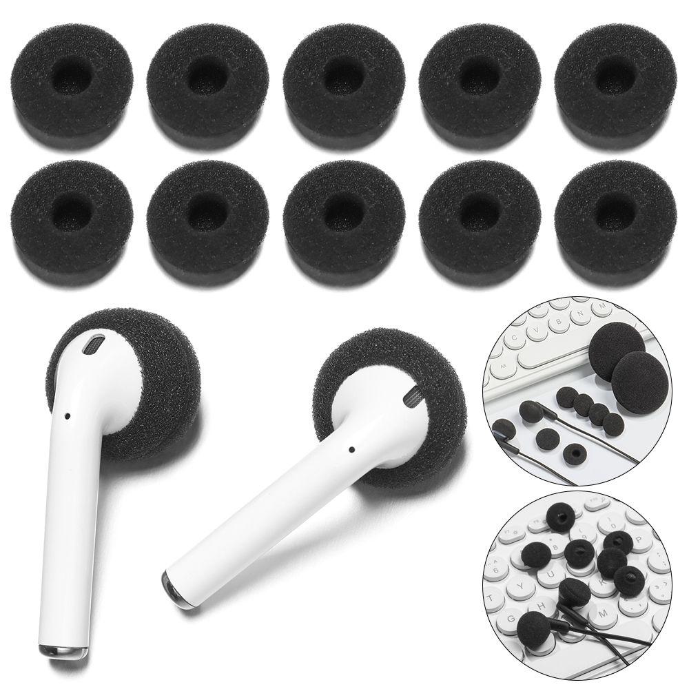 10pcs Compatible Replacement Ear Pads Soft Foam Headset Cushion Black Earphone Sponge