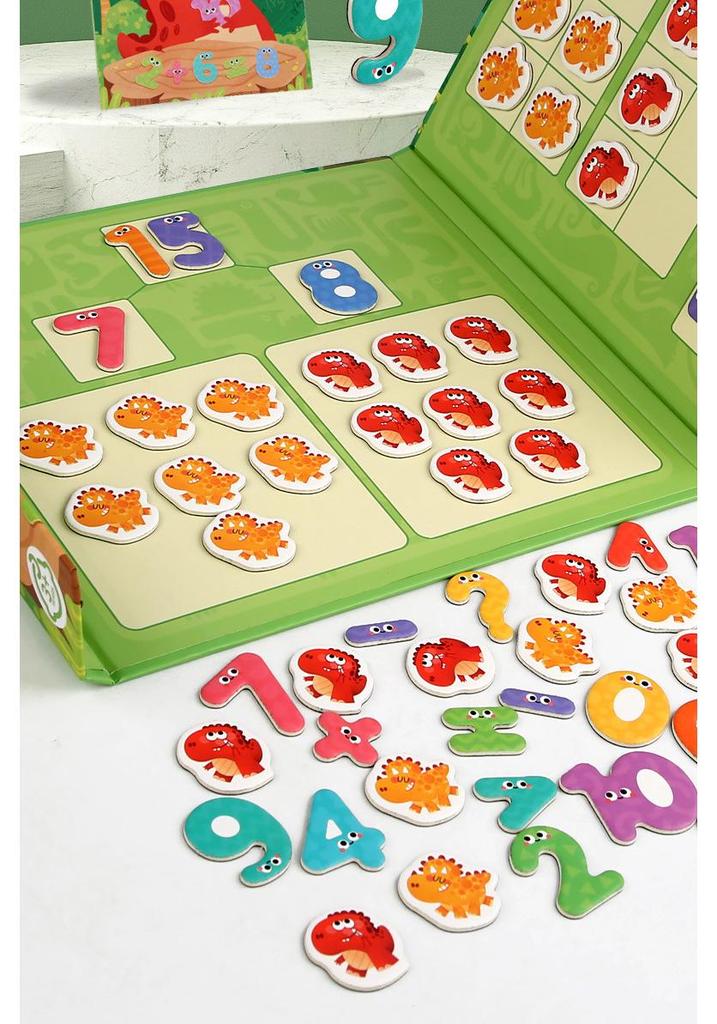Children's Math Educational Toy: Kindergarten Addition & Subtraction Fraction Board with Ten-Frame for Number Decomposition