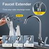 Universal Faucet Extender Aerator 3 Modes Splash-Proof Sprayer Pull Out Faucet Nozzle Sink Cleaning Extension Flusher