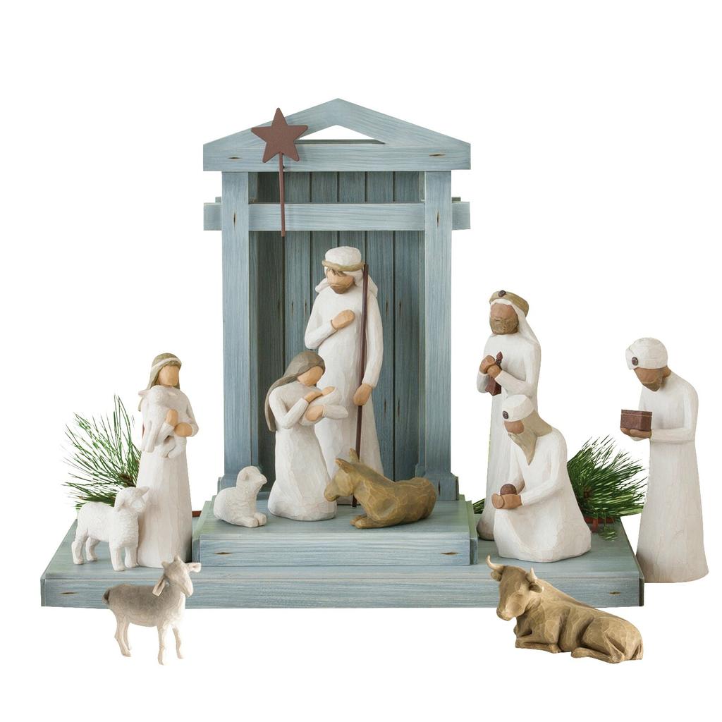 2025 Nativity Character Statue Hand Drawn Decoration Christmas Present Decoración De Habitación