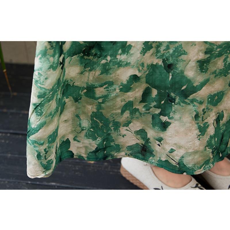 DIMANAF Новое 2025 Женское Весеннее Свободное Платье Большие Размеры Базовое Цветочное Винтажное Длинное Платье Элегантное Хлопковое Повседневное Платье Оверсайз