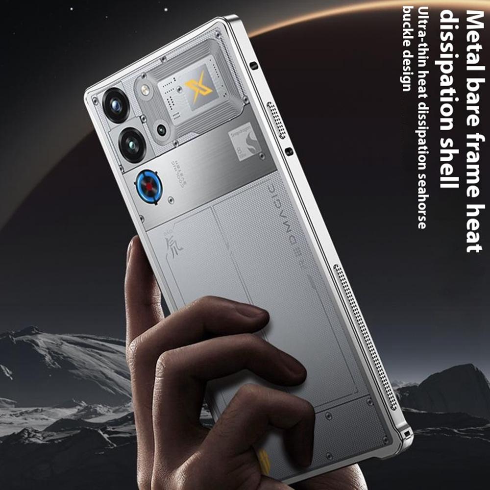 Bumper Cases For ZTE nubia Red Magic 8 Pro+ 5G/8 Pro 5G Metal Frame Heat Dissipation Cover with Lens Protector