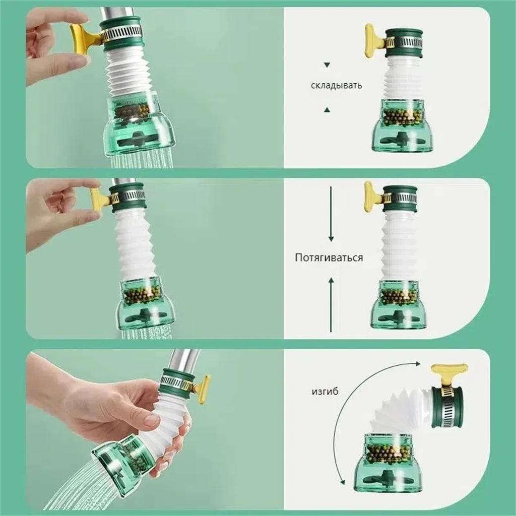 Кухонный вращающийся на 360 градусов фильтр для очистки воды, насадка для экономии воды