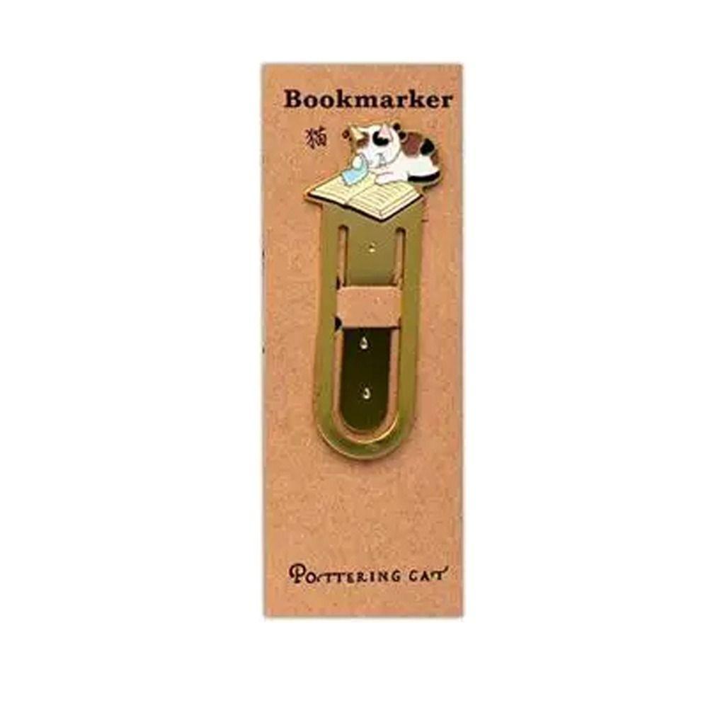 Закладка для книг Kawaii Reading Book Clip Cat Pagination Mark в японском стиле Metal Bookmark Gifts