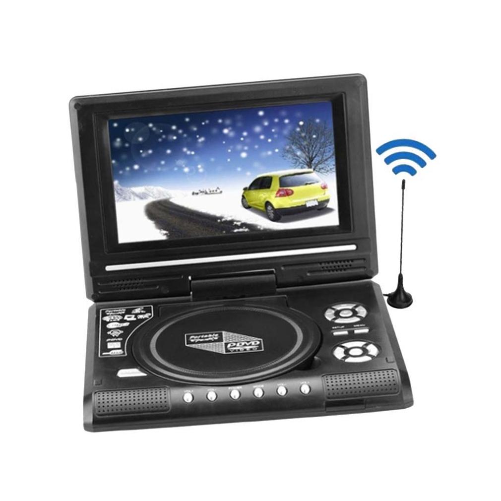 Icreative 9.8 Inch Portable Mobile DVD Mini Television Built In Battery Intelligent Power-off Memory Function CD Player