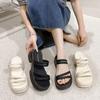 Platform Muffin Sandals Women's Summer New Korean Version Small Strap Roman Sandals Women's Skirt