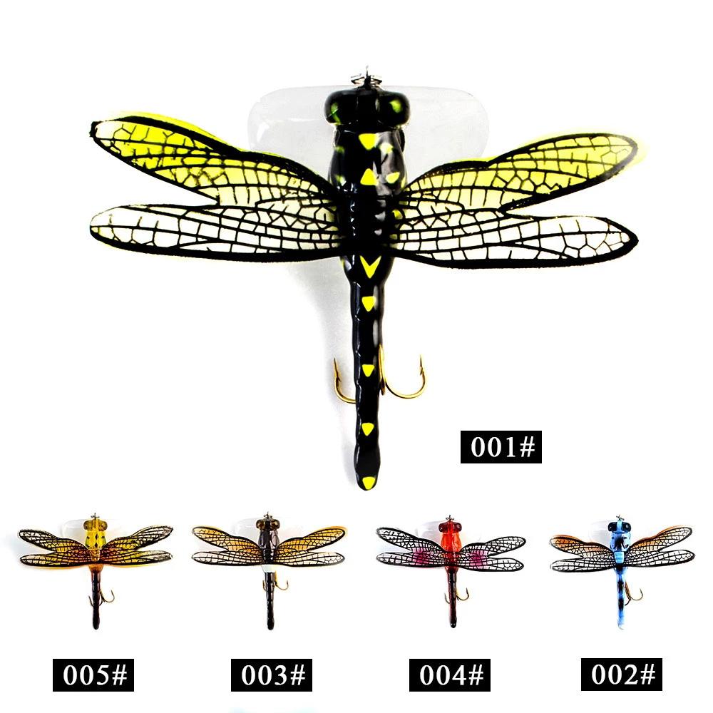 1PC Fishing Bait Lure Hook Weight Dragonfly Floating Fly Fishing Lure 6g 75mm Artificial Bait for Trolling Hard Lure Hook Lure