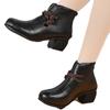Кожаные массивные женские ботильоны, дизайнерские туфли в стиле ретро на среднем каблуке 2025 года, классические зимние туфли-лодочки в готическом стиле, ботильоны-гладиаторы для женщин