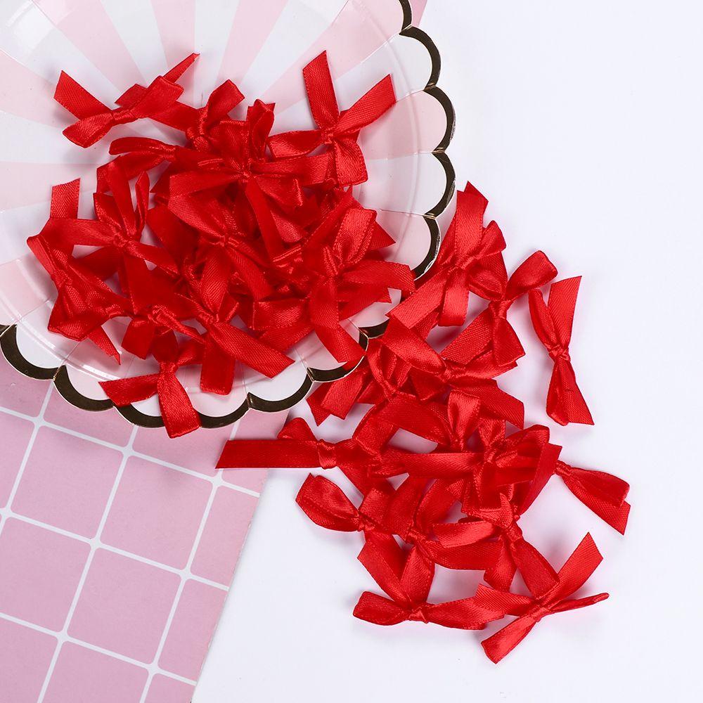 100pcs/set Hair Headwear Handmade Accessories Wedding Decoration Sewing DIY Craft Satin Ribbon Bow