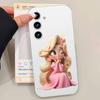 Милый Чехол Принцессы для Телефона Samsung Galaxy S21 S22 S23 S24 S25ULTRA FE Ultra Plus5G A52S Прозрачный Чехол