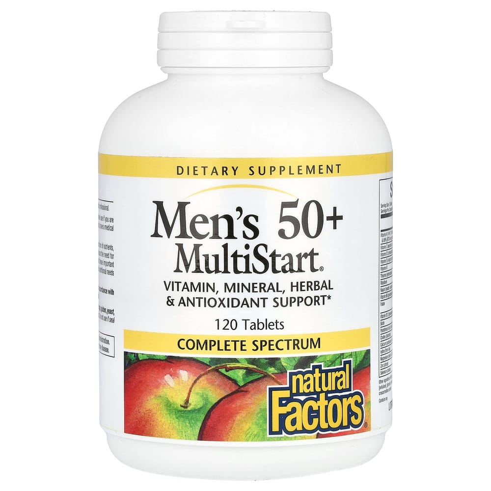Natural Factors MultiStart Men's 50+ Multivitamin, 120 Tablets