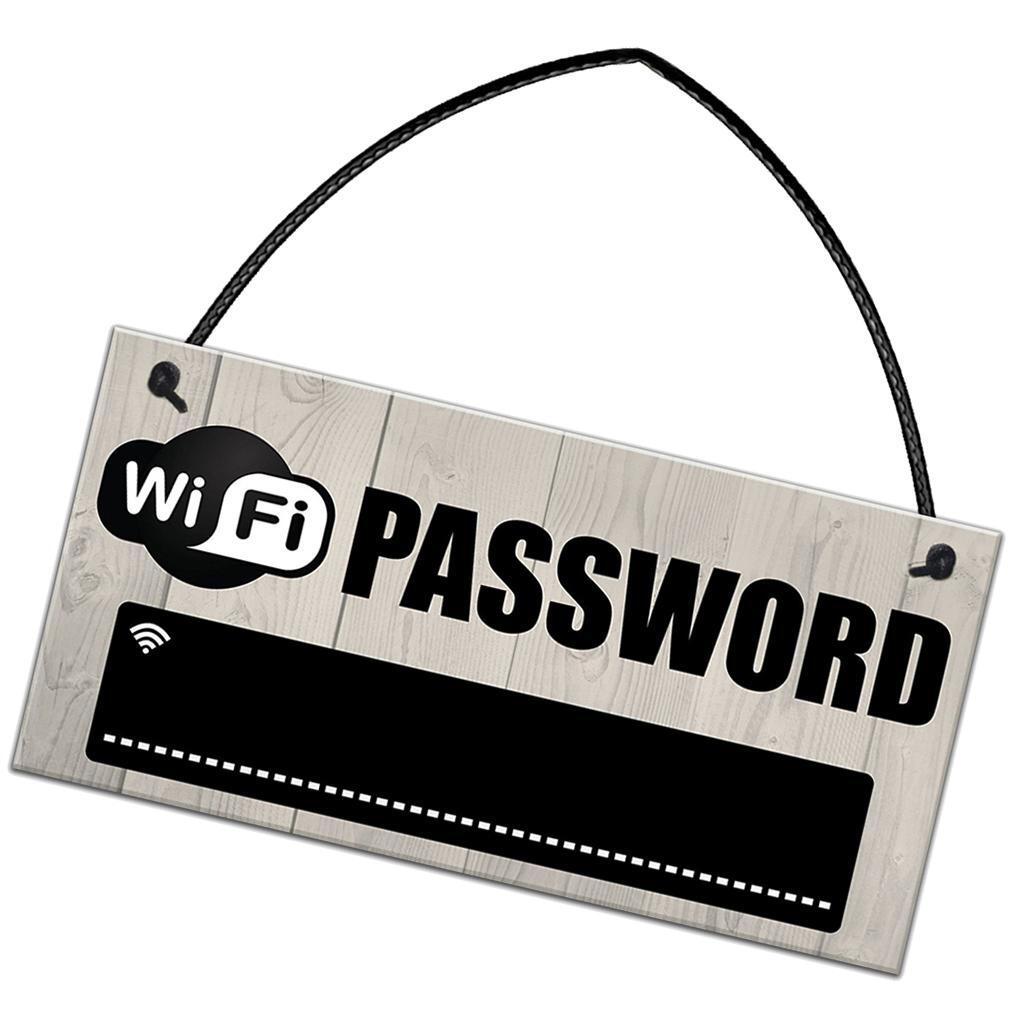 Vintage-inspired Wooden Wifi Password Hanging Sign Plaque Chalkboard for Home Hotel Look 20x10cm